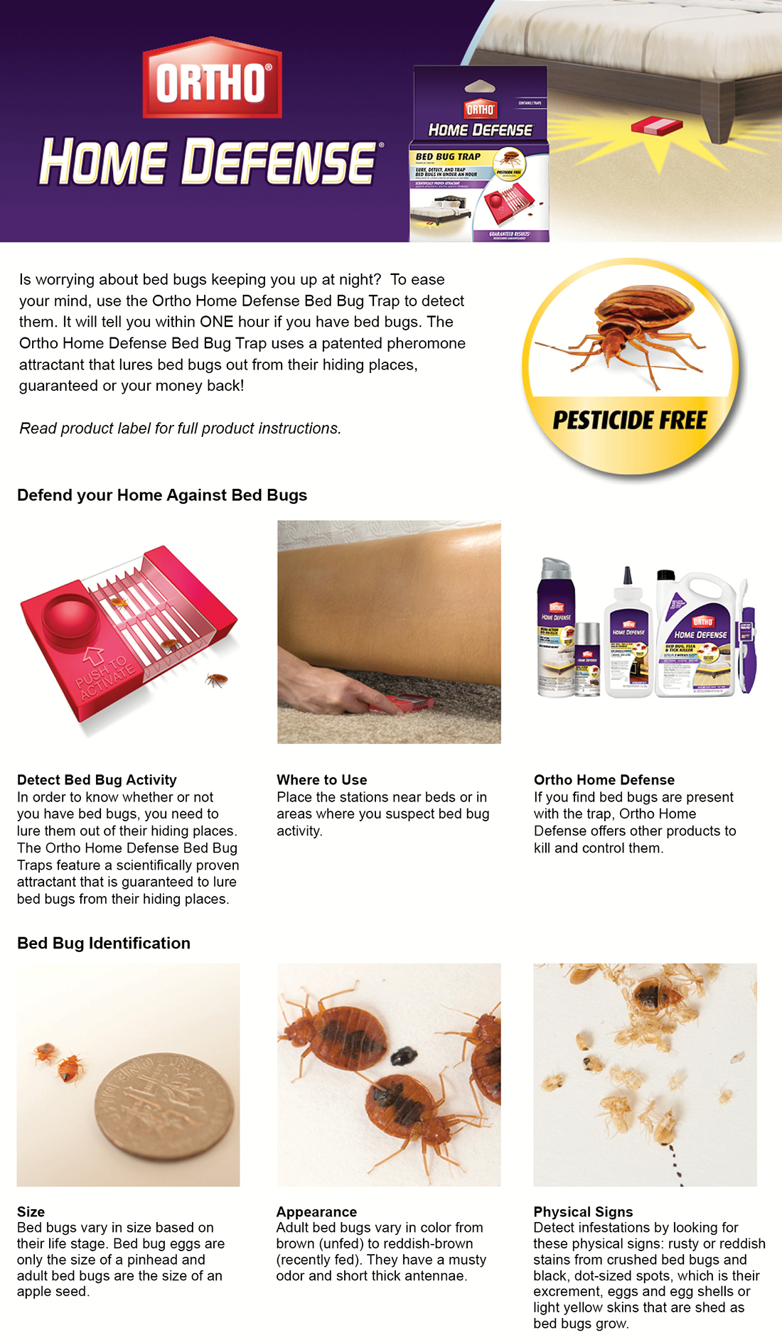 Ortho Home Defense Bed Bug Trap (2Pack)0465510 The Home Depot